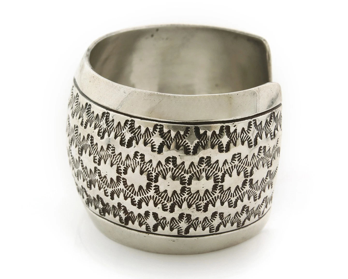 Navajo Cuff Bracelet Sterling Silver Vintage Hand Stamped