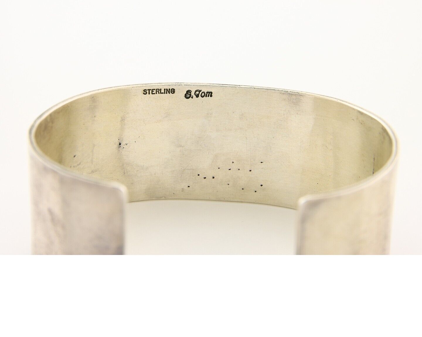 Hopi Pictograph Bracelet 925 Silver Handmade Artist Signed S Tom C.80's
