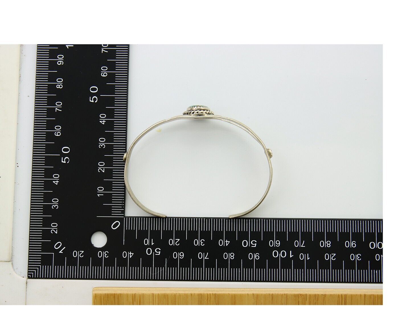 Navajo Cuff Bracelet 925 Silver Turquoise Native American Artist Handmade C.80's