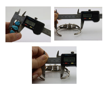 Navajo Bracelet 925 Silver Sleeping Beauty Turquoise Native American C.80's