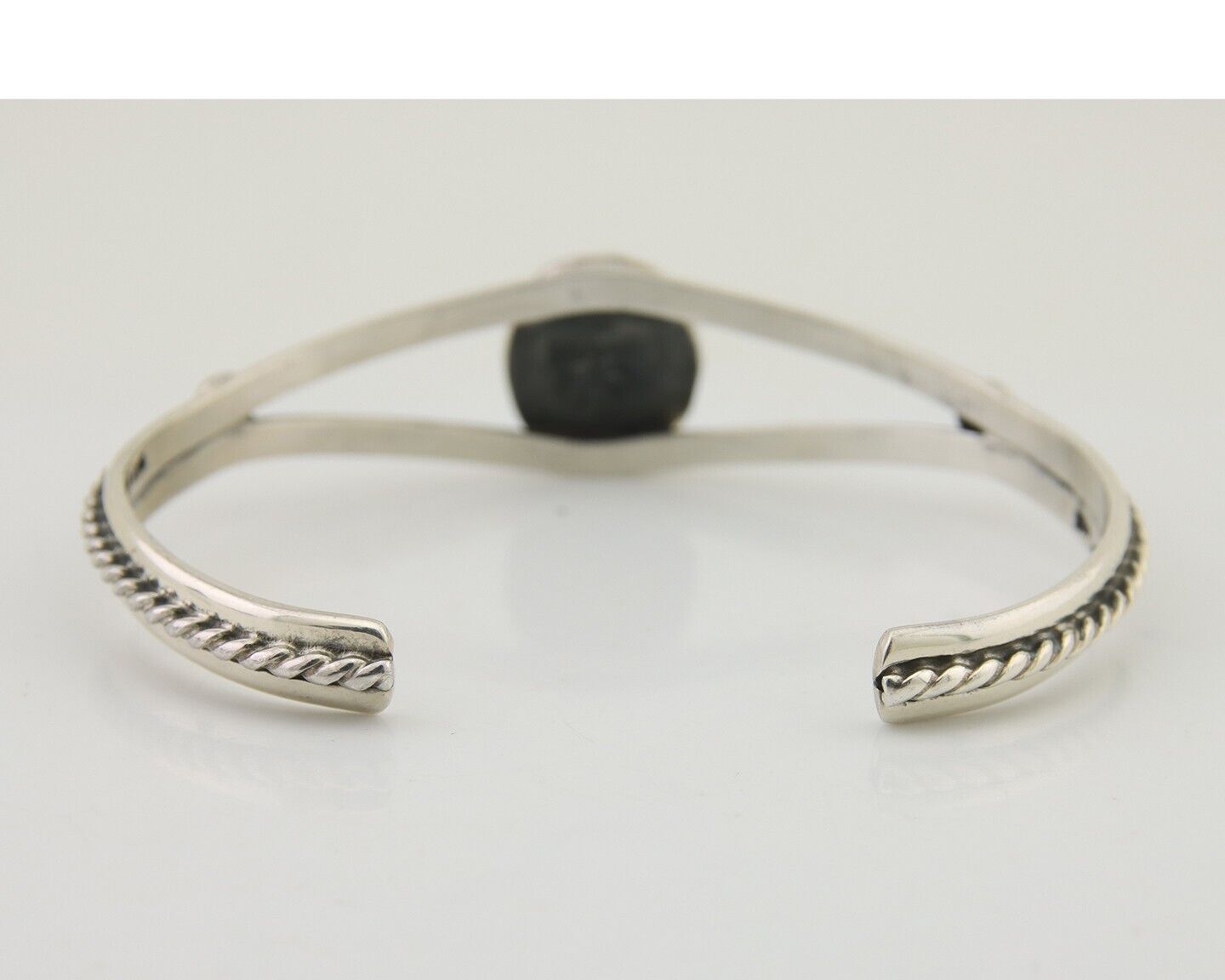 Navajo Bracelet 925 Silver Blue Turquoise Artist Signed Gecko C.80's