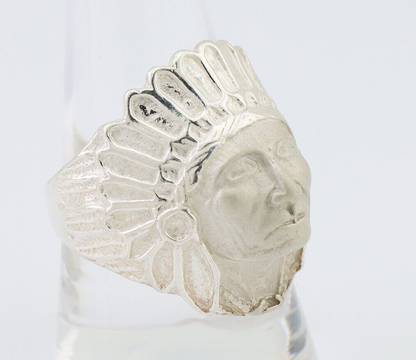 Indian Chief Ring 925 Sterling Silver SOLID CAST 925 STERLING SILVER Size 9.75