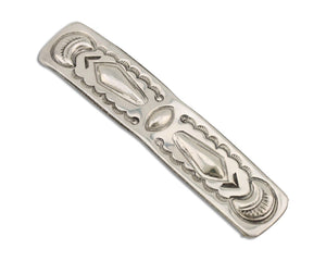 Women's Navajo Hair Clip Hand Stamped 925 Silver Native American Artist C.80's