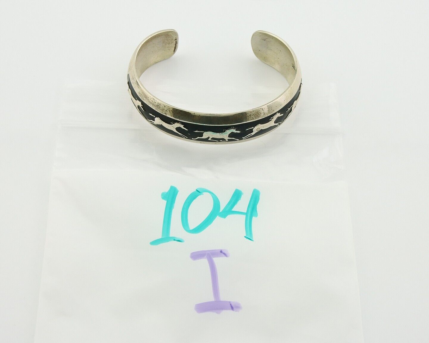 Navajo Bracelet 925 Silver Handmade Cuff Artist Signed B Webb C.80's