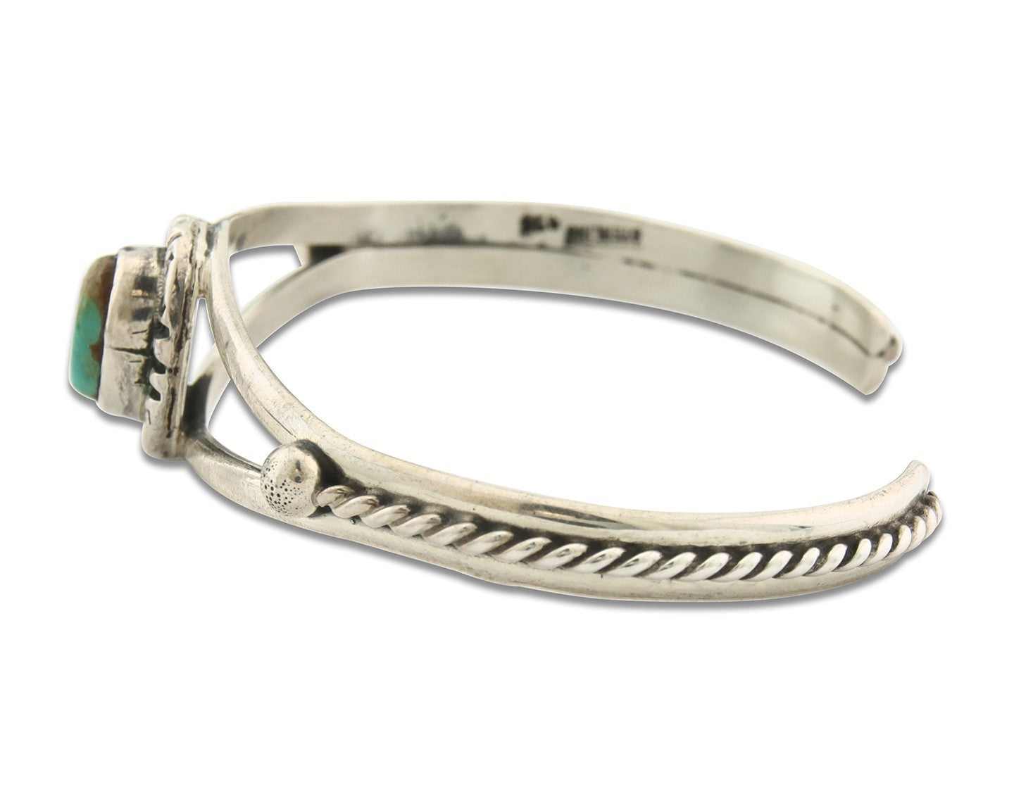 Vintage Navajo Bracelet 925 Silver Turquoise Tranditional Handmade Signed Gecko