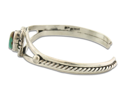 Vintage Navajo Bracelet 925 Silver Turquoise Tranditional Handmade Signed Gecko