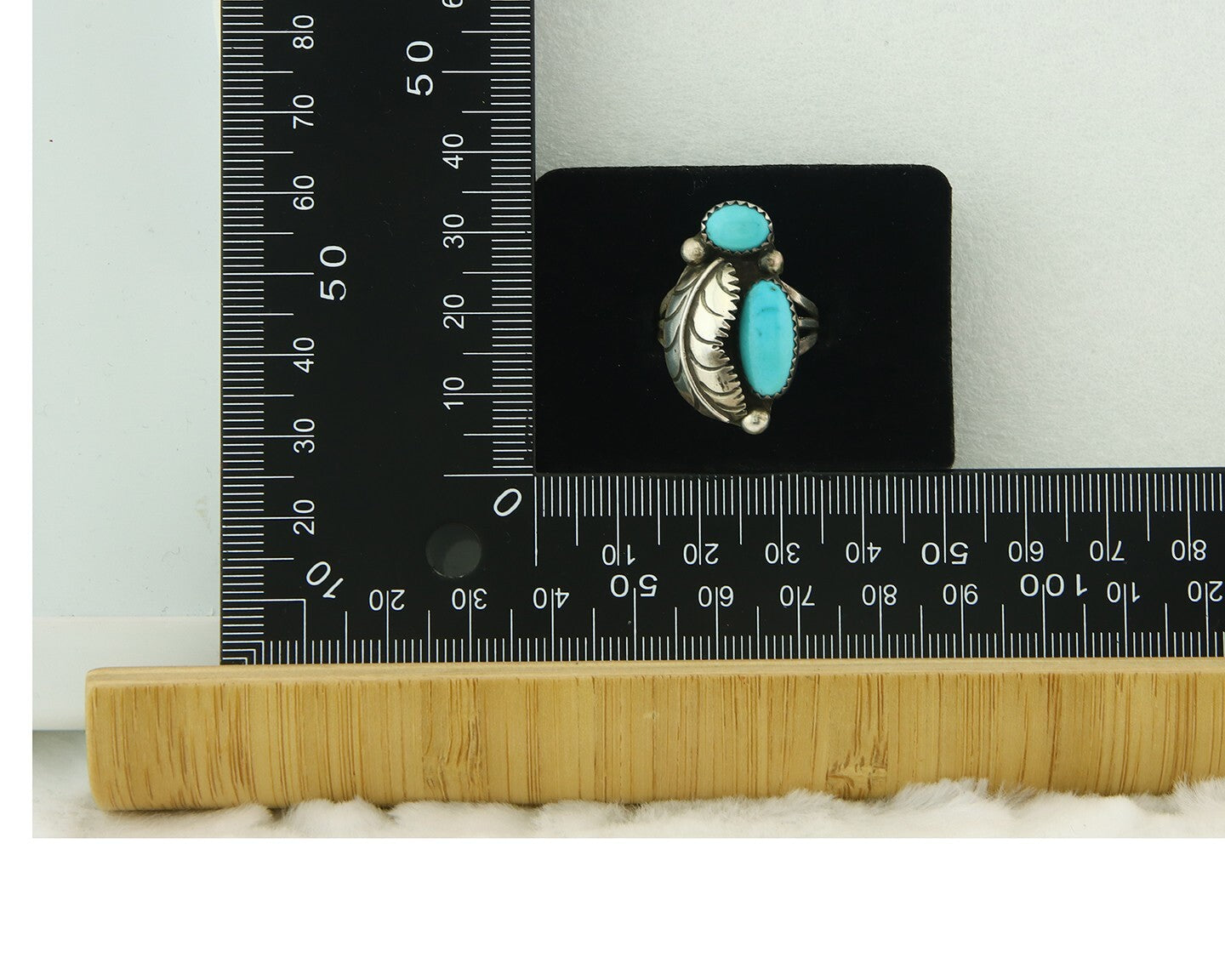 Vintage Navajo Ring 925 Sterling Silver Authentic Turquoise Size 7.5