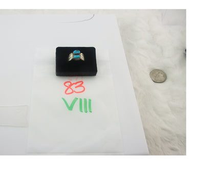 Navajo Ring Sterling Silver Authentic Vintage Turquoise Size 9.5