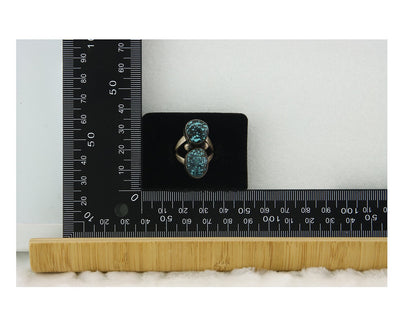 Vintage Navajo Ring 925 Sterling Silver Turquoise Handmade Size 5.75