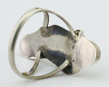 Navajo Handmade Ring 925 Silver Kingman Turquoise Native American Artist C.80's