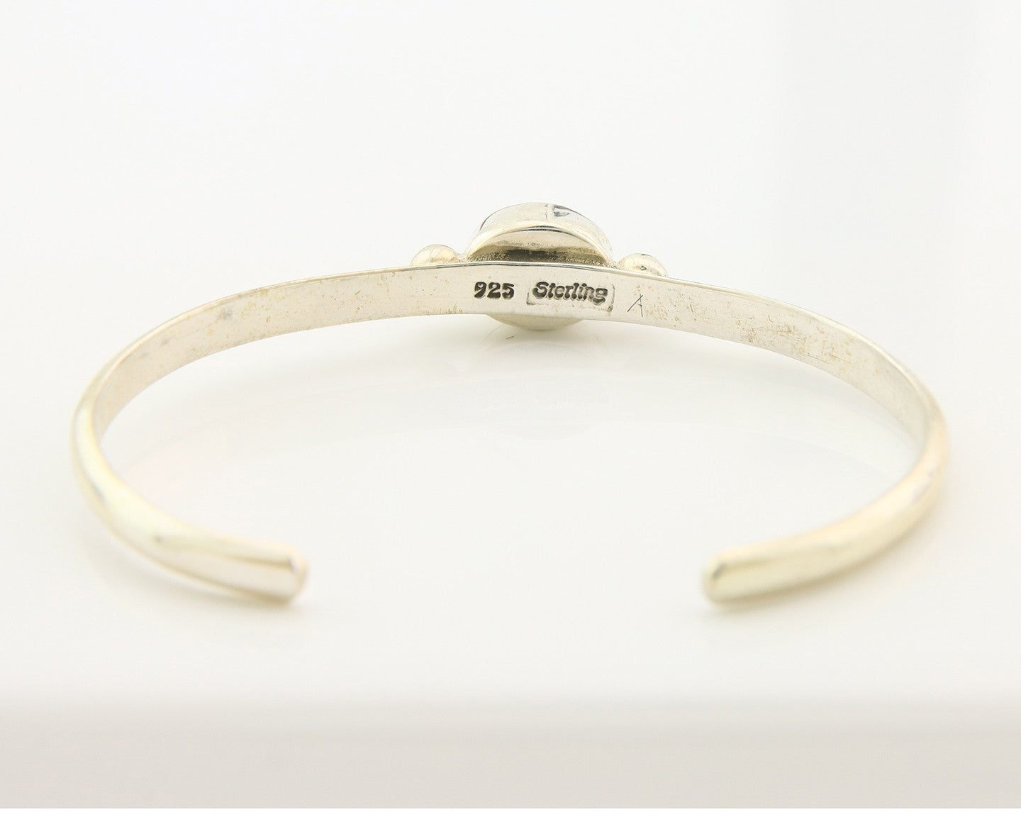 Navajo Cuff Bracelet Sterling Silver Natural Mined MOP Native Artist