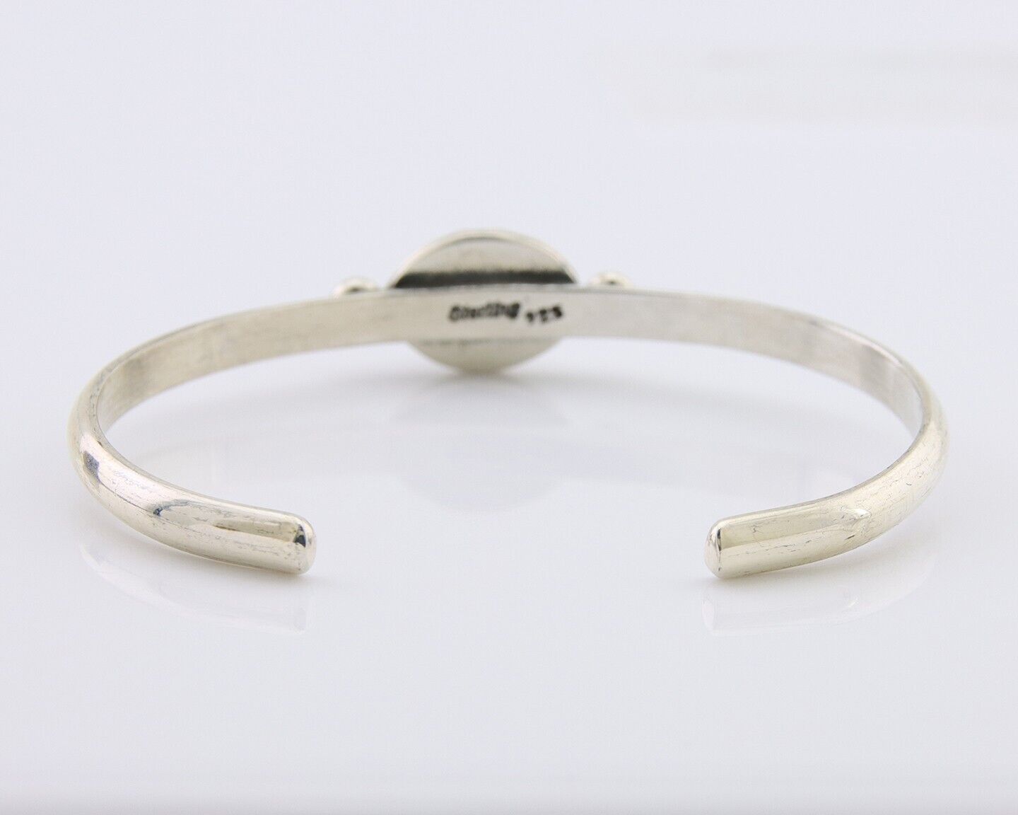 Navajo Bracelet 925 Silver Natural Turquoise Native American Artist C.80's