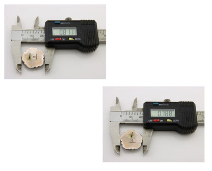 Navajo Earrings 925 Silver Inlaid Natural Turquoise Artist Signed G C.80s