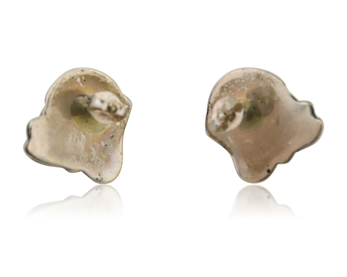 Navajo Earrings 925 Silver Natural Turquoise Native American Artist C.80's