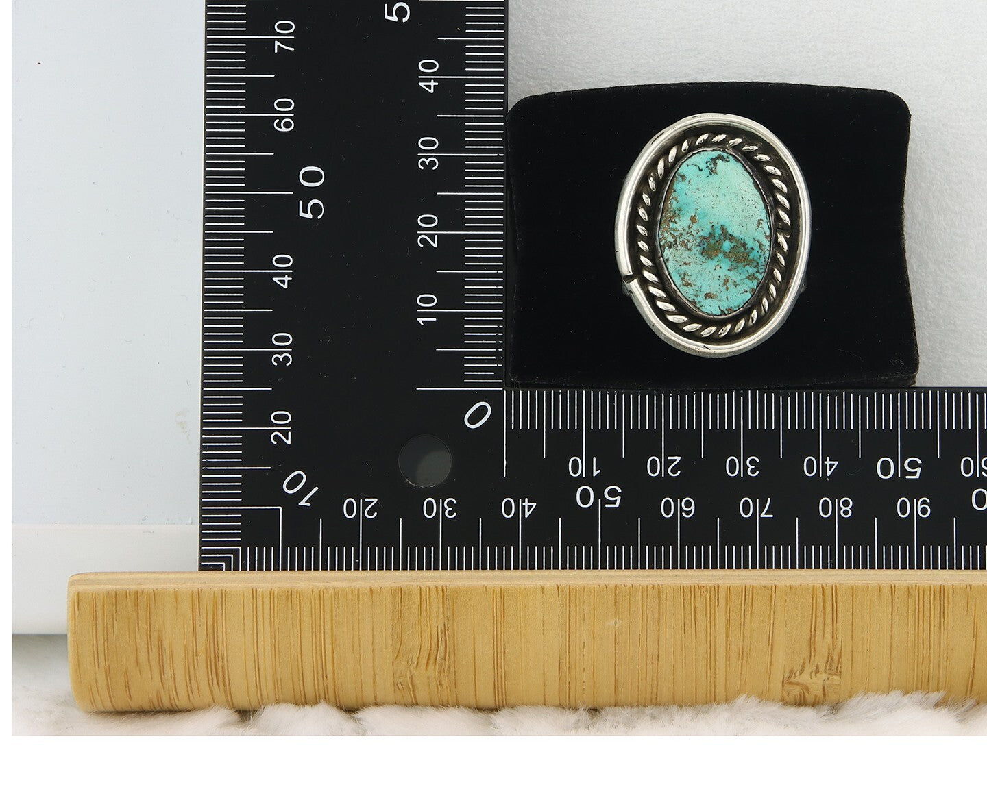Traditional Navajo Ring Sterling Silver Authentic Turquoise Handmade Size 9.5