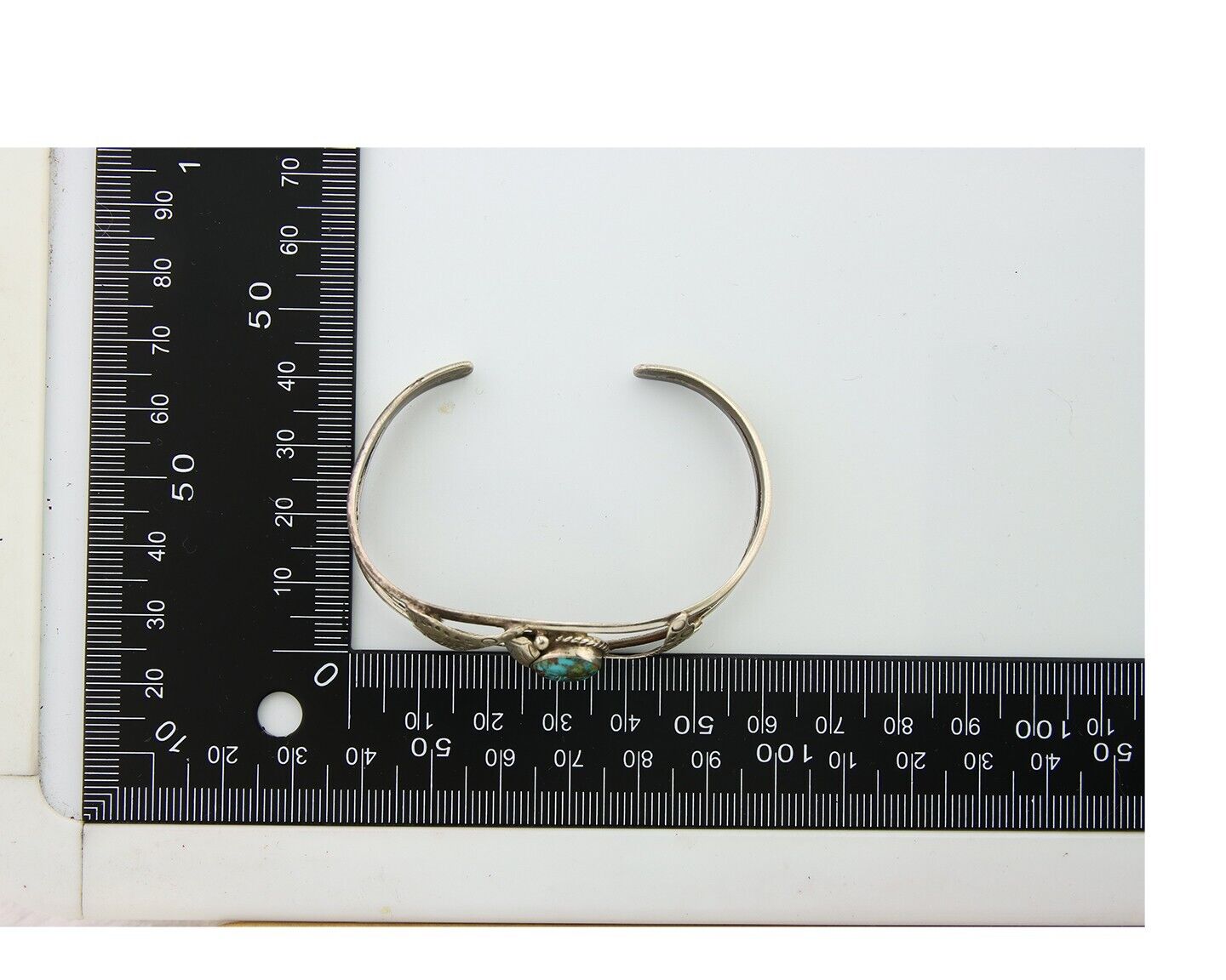 Navajo Bracelet 925 Silver Turquoise Cuff Native American Artist C.80's