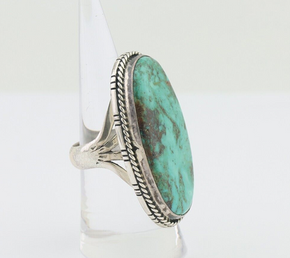 Navajo Ring 925 Silver Spiderweb Turquoise Native American Artist C.80's
