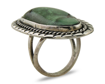 Navajo Ring 925 Silver Damele Turquoise Artist Siged E. A. C.80's