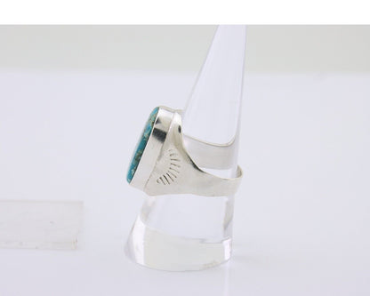 Navajo Handmade Ring 925 Silver Natural Mined Turquoise Artist C.80's
