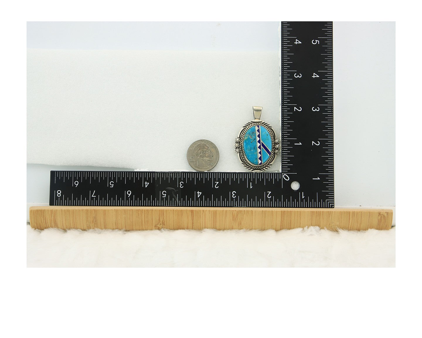 Navajo Pendant Sterling Silver Natural Gemstone Vintage Authentic Signed M Begay