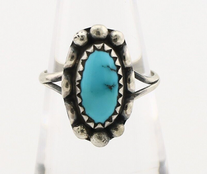 Navajo Ring 925 Silver Turquoise Artist Signed SkyStone Creations C.80's