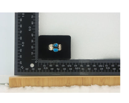 Men Navajo Ring Sterling Silver Authentic Vintage Turquoise Size 10.25