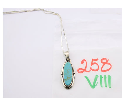 Navajo Necklace Sterling Silver Authentic Turquoise Vintage Native Artist