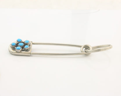Navajo Key Chain .925 Silver Natural Turquoise Handmade Native American Artist