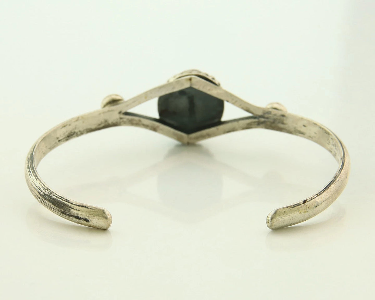 Navajo Cuff Bracelet 925 Sterling Silver Natural Turquoise Handmade Vintage