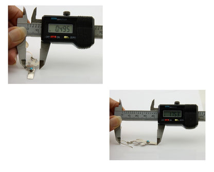 Navajo Handmade Cactus Earrings 925 Silver Natural Turquoise Native Artist C.80s