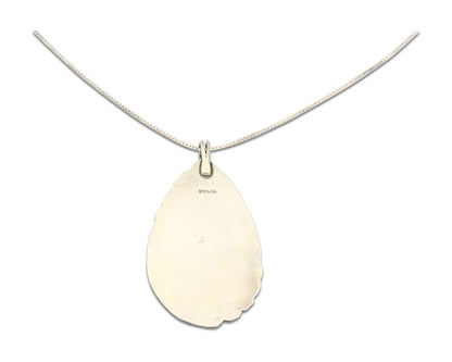 Navajo Sterling Silver Necklace Authentic Turquoise Vintage Handmade