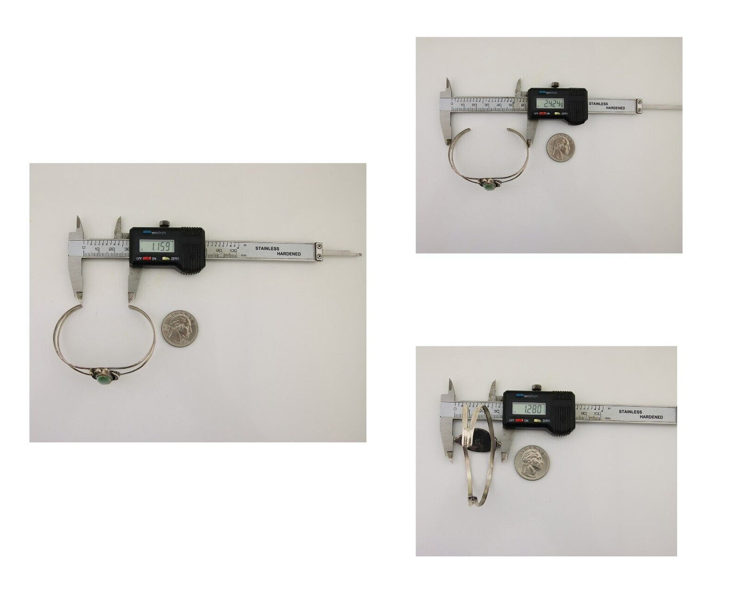 Navajo Hand Stamped Cuff Bracelet Turquoise 925 Silver Signed Sunrise C.80's