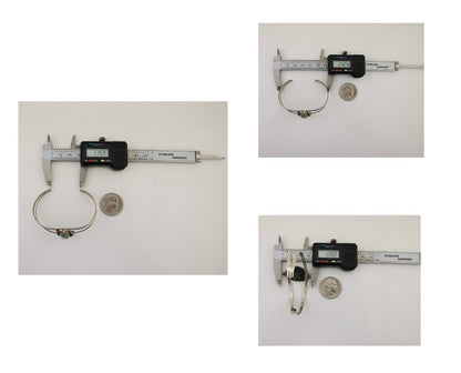 Navajo Hand Stamped Cuff Bracelet Turquoise 925 Silver Signed Sunrise C.80's