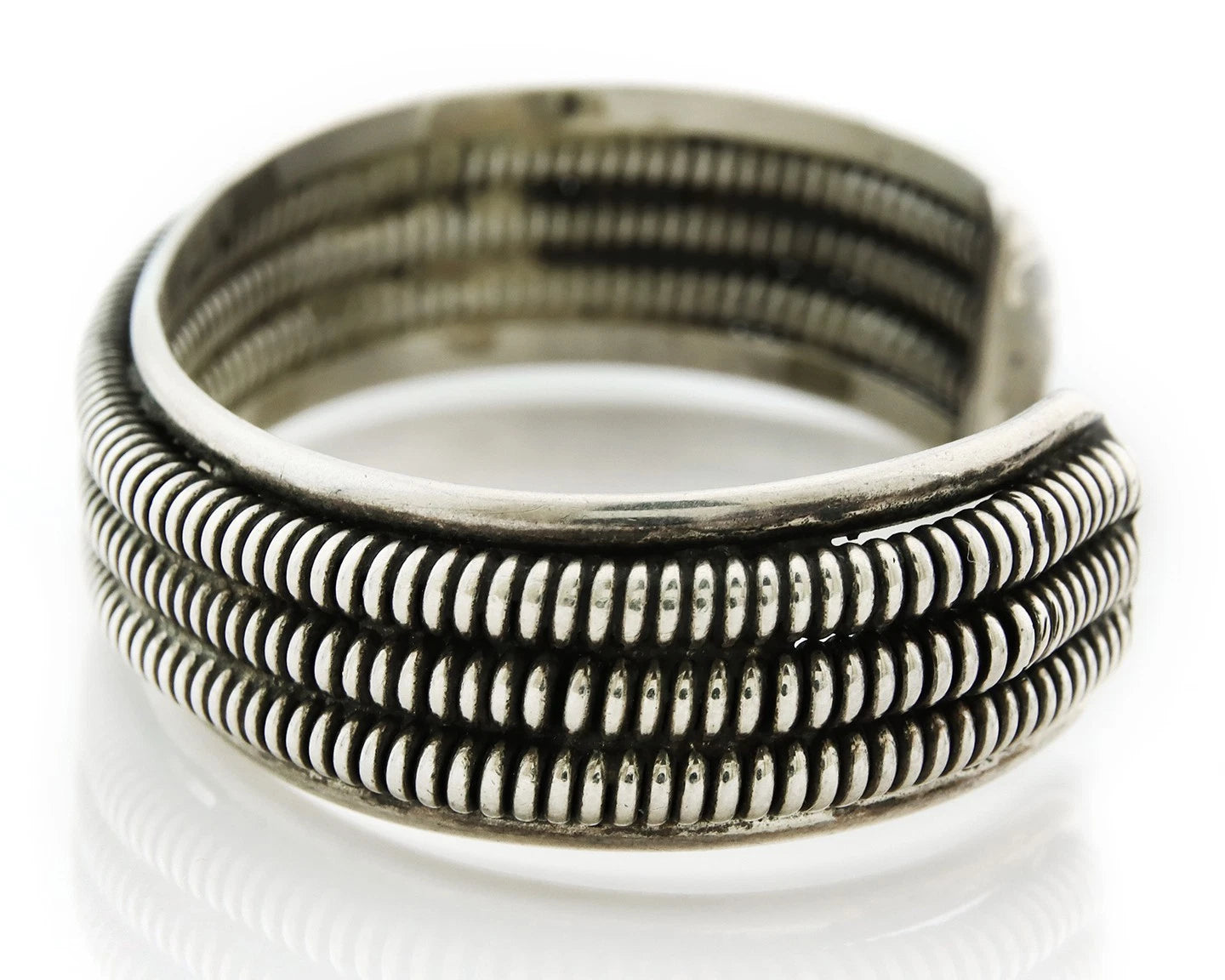Navajo Cuff Bracelet 925 Sterling Silver Vintage Handmade Native Artist