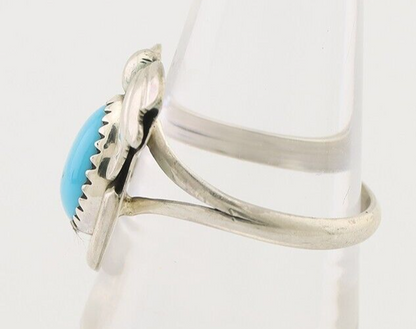 Navajo Ring 925 Silver Natural Blue Turquoise Native American Artist C.80's