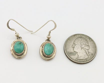 Navajo Earrings 925 Silver Arizona Turquoise Native American Artist C.80s