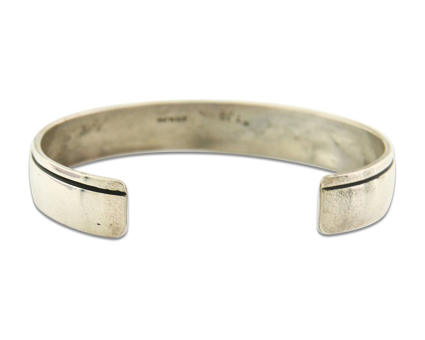 Navajo Bracelet 925 Silver Handmade Cuff Artist Signed Tom Billie C.80's