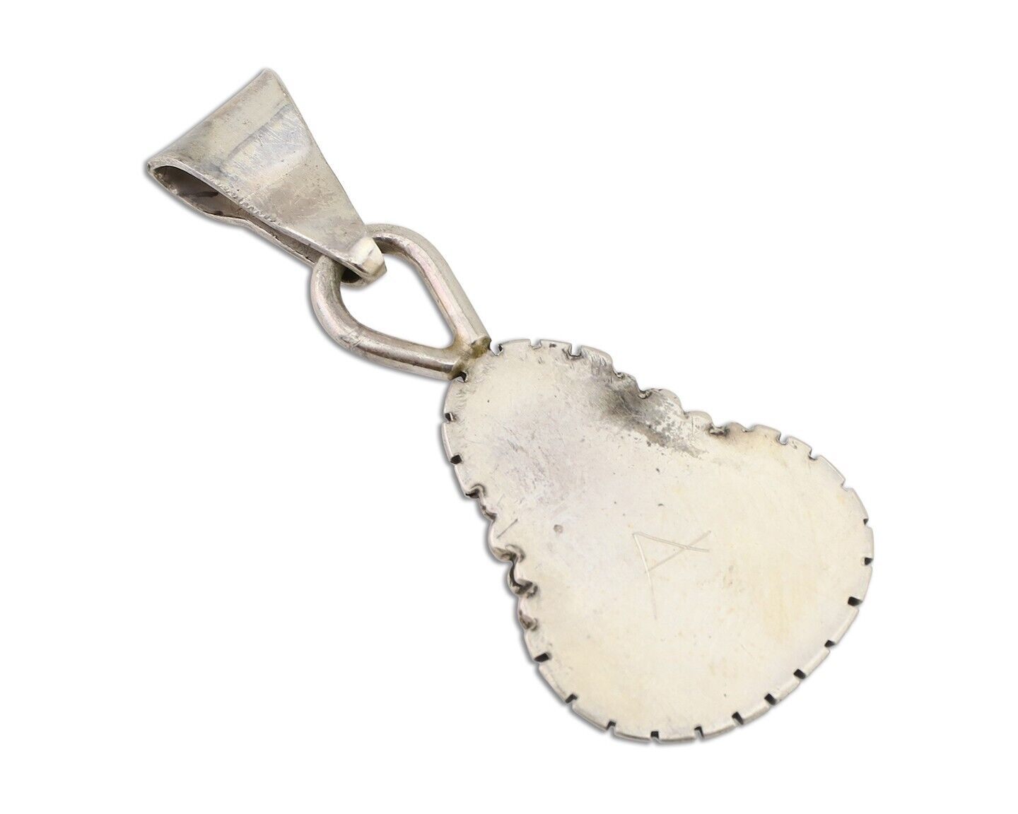 Navajo Necklace Pendant 925 Silver Turquoise Artist Tony Guerro C.80's