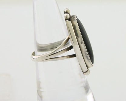 Navajo Handmade Ring 925 Silver Black Onyx Artist Signed SC C.80's