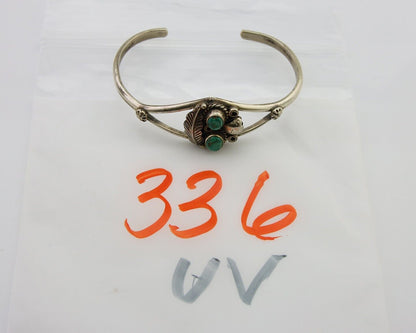 Navajo Bracelet 925 Silver Cuff Turquoise Handmade Native Artist C.80's