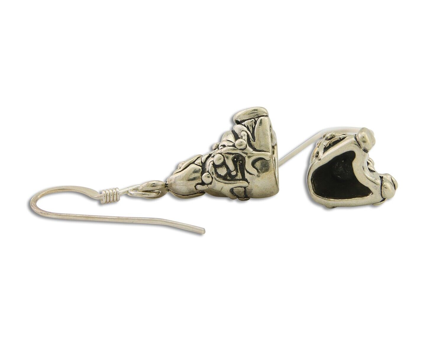 Navajo Earrings 925 Silver Dangle Indian with Kids Native American Artist C.80's
