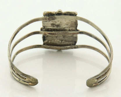 Navajo Cuff Bracelet Sterling Silver Turquoise Handmade Vintage Native Artist