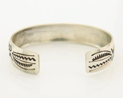 Navajo Cuff Bracelet Sterling Silver Authentic Turquoise Signed Stanley Bain