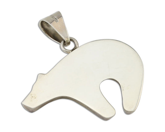 Navajo Spirit Bear Pendant 925 Sterling Silver Native C C.80's
