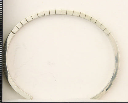 Navajo Bracelet 925 Silver Hand Stamped Signed M.C. ISASIB C.80's