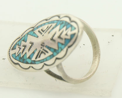 Vintage Navajo Ring 925 Sterling Turquoise Native American Artist Size 5.25