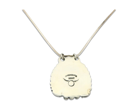 Navajo Sterling Silver Necklace Turquoise Authentic Vintage Signed