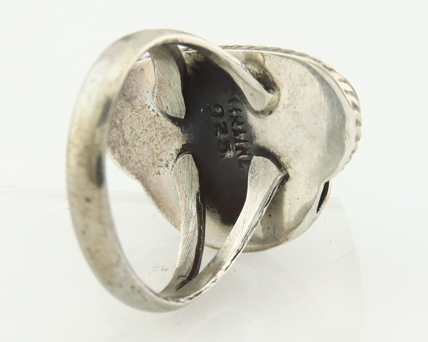 Vintage Navajo Ring 925 Sterling Silver Turquoise Handmade Size 6.5