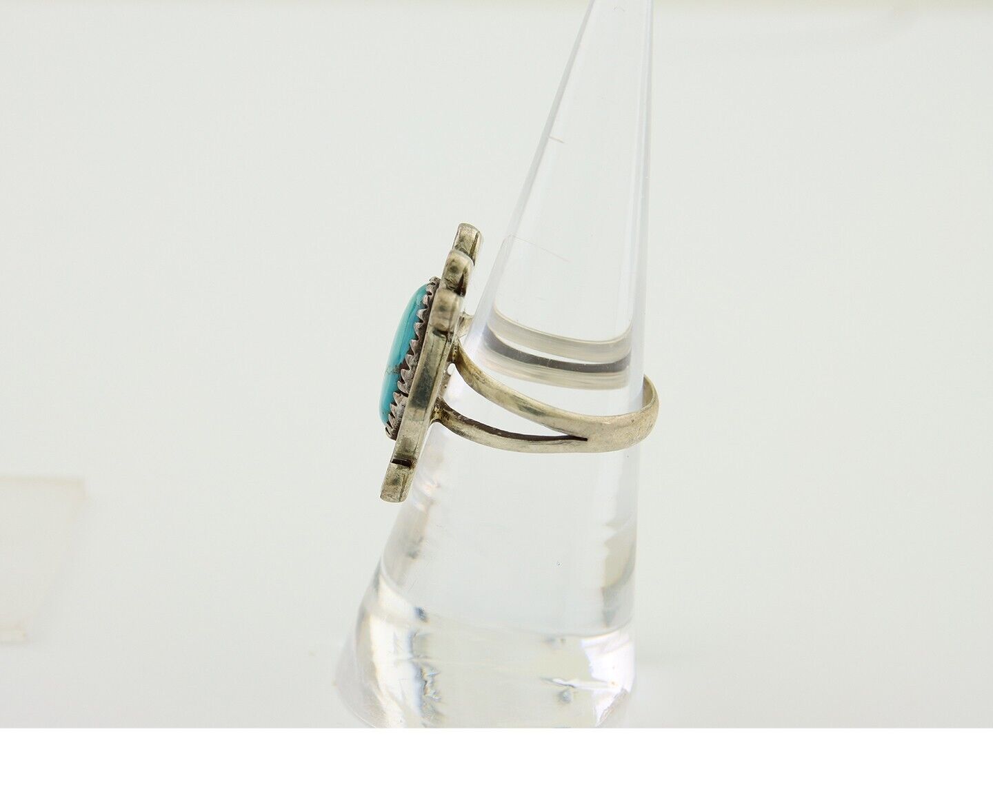 Navajo Handmade Ring 925 Silver Natural Arizona Turquoise Artist C.80's