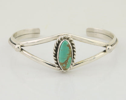 Navajo Bracelet 925 Silver Blue Turquoise Artist Signed Gecko C.80's